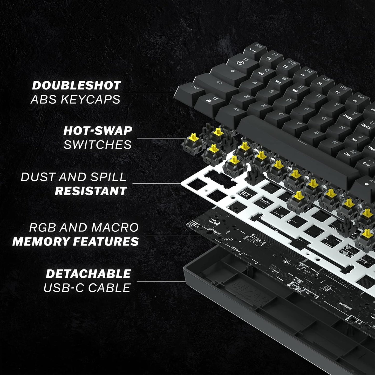 60% Optical Mechanical Gaming Keyboard RGB Backlit