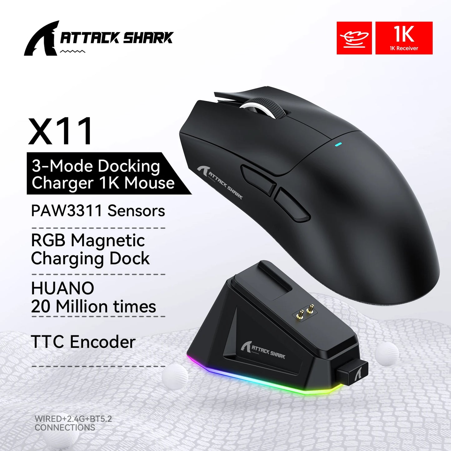 Attack Shark X11 X11se Wireless Gaming Mouse