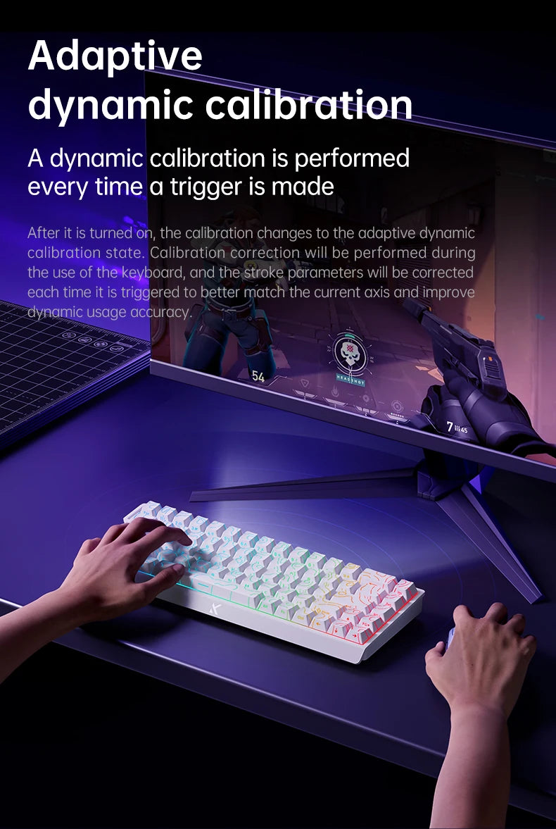 MCHOSE ACE60 Pro ACE68  Wired Mechanical Keyboard Magnetic Switch