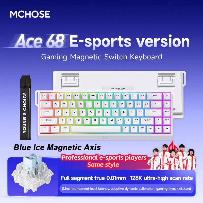 MCHOSE ACE60 Pro ACE68  Wired Mechanical Keyboard Magnetic Switch
