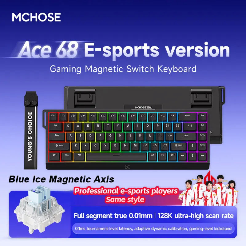 MCHOSE ACE60 Pro ACE68  Wired Mechanical Keyboard Magnetic Switch