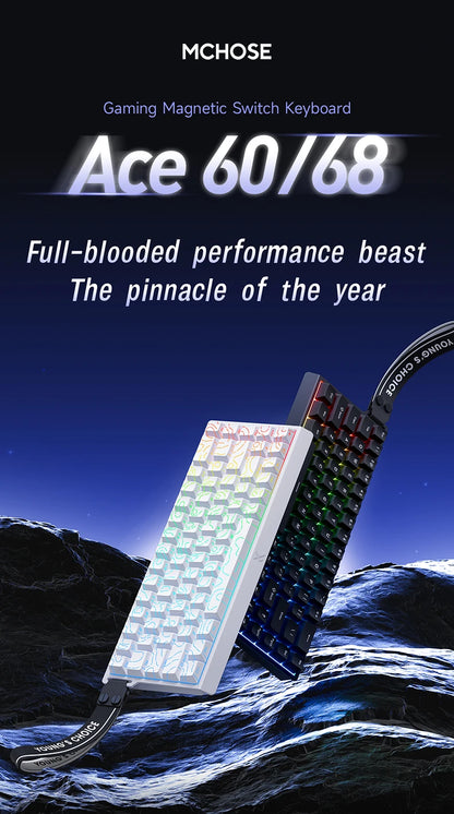 MCHOSE ACE60 Pro ACE68  Wired Mechanical Keyboard Magnetic Switch