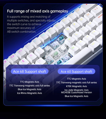 MCHOSE ACE60 Pro ACE68  Wired Mechanical Keyboard Magnetic Switch