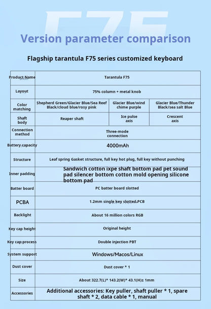 Aula F75 Wireless Mechanical Keyboard