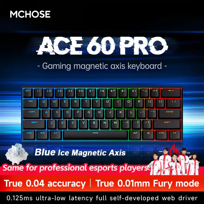 MCHOSE ACE60 Pro ACE68  Wired Mechanical Keyboard Magnetic Switch