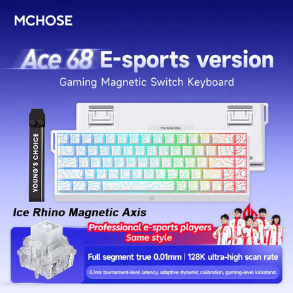 MCHOSE ACE60 Pro ACE68  Wired Mechanical Keyboard Magnetic Switch