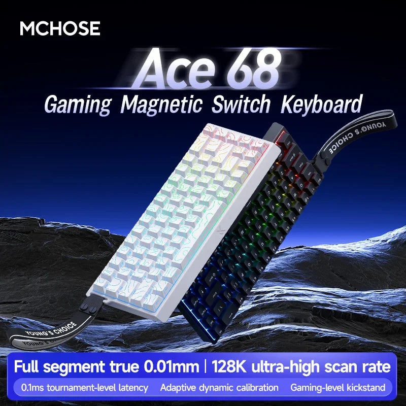 MCHOSE ACE60 Pro ACE68  Wired Mechanical Keyboard Magnetic Switch
