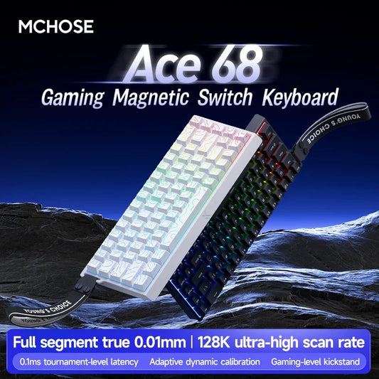 MCHOSE ACE60 Pro ACE68  Wired Mechanical Keyboard Magnetic Switch